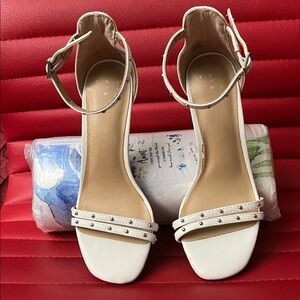 a new day Cream Ankle Strap Heels